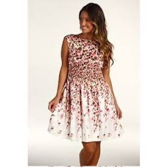 Jessica Howard Dresses & Skirts - Jessica Howard Women's Missy Floral Print Mini Dress Sz 6 Pink White Cottagecore